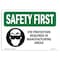 Signmission OSHA Sign, Eye Protection Required In Manufacturing, 18in X 12in Decal, 18" W, 12" H, Landscape OS-SF-D-1218-L-10599 - alternate 1
